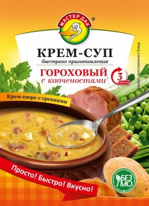 Крем-суп б/п Гороховый с копч, и гренками 20г/35